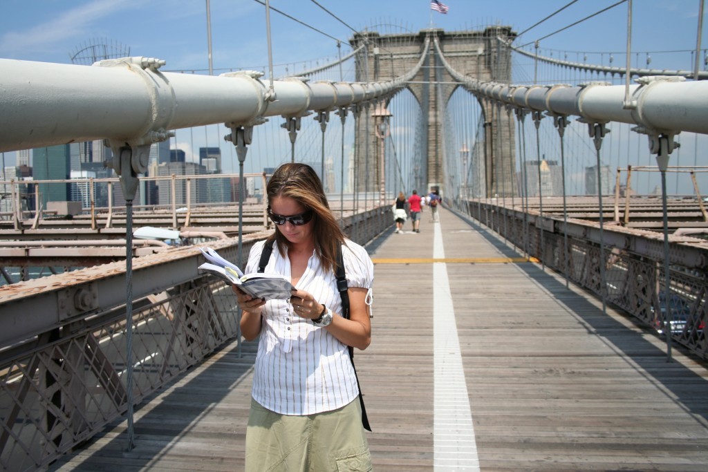 El puente de Brooklyn ofrece el mejor skyline de la ciudad de Nueva York.
